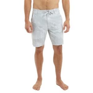 Pelagic Men's Light Gray Flyline Brush Camo Hybrid Shorts 19" Size 34